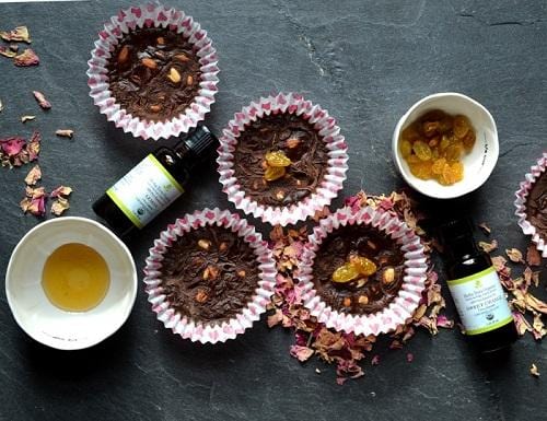 Gluten, Soy, Sugar, and Diary-Free Chocolate with Essential Oils for Valentine's