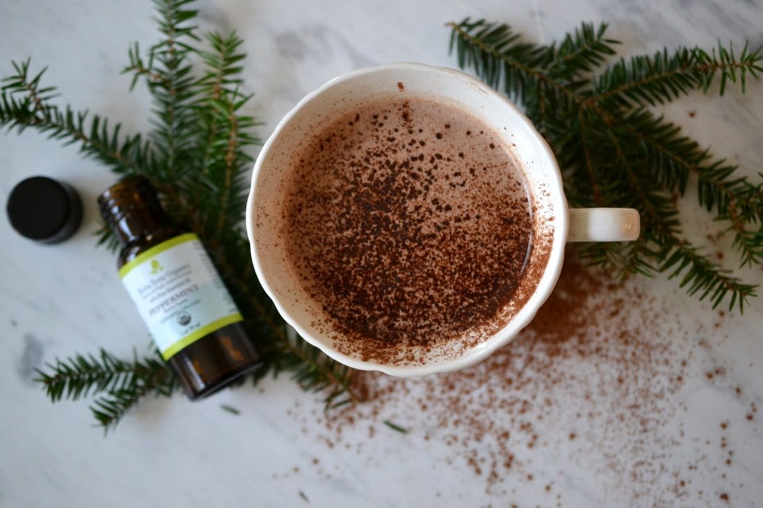 Hot Cocoa With Peppermint Essential Oil