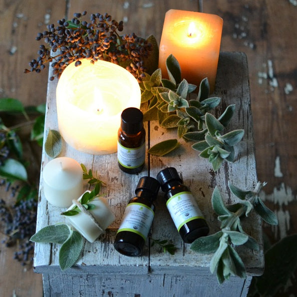 DIY christmas candle with essential oils